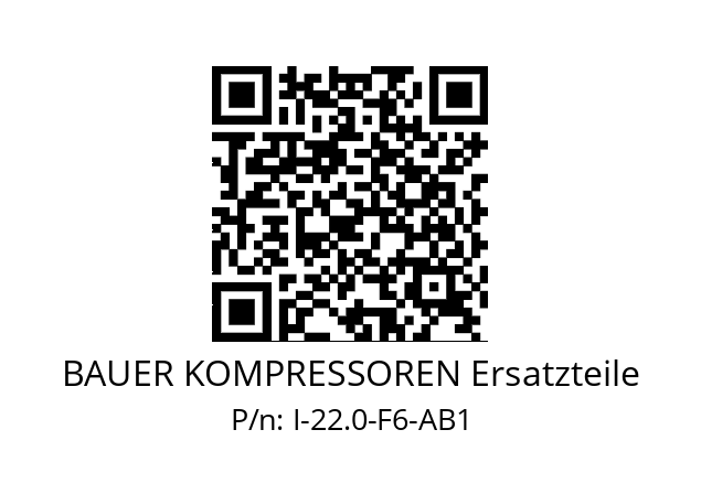   BAUER KOMPRESSOREN Ersatzteile I-22.0-F6-AB1