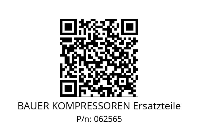   BAUER KOMPRESSOREN Ersatzteile 062565