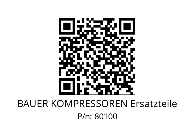   BAUER KOMPRESSOREN Ersatzteile 80100