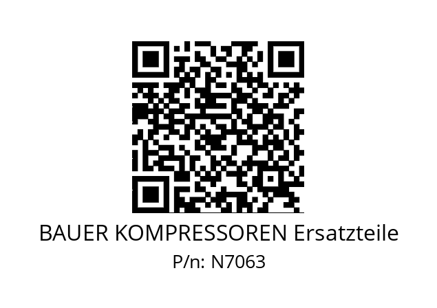   BAUER KOMPRESSOREN Ersatzteile N7063