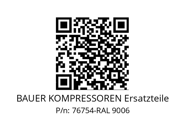   BAUER KOMPRESSOREN Ersatzteile 76754-RAL 9006