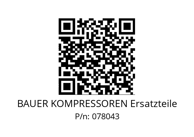   BAUER KOMPRESSOREN Ersatzteile 078043