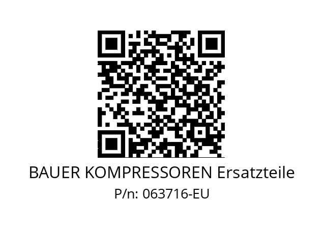   BAUER KOMPRESSOREN Ersatzteile 063716-EU