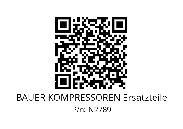   BAUER KOMPRESSOREN Ersatzteile N2789