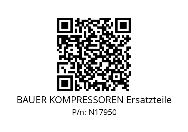   BAUER KOMPRESSOREN Ersatzteile N17950