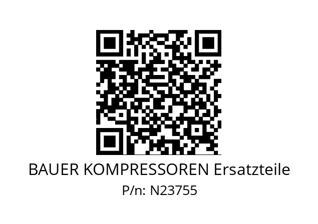   BAUER KOMPRESSOREN Ersatzteile N23755