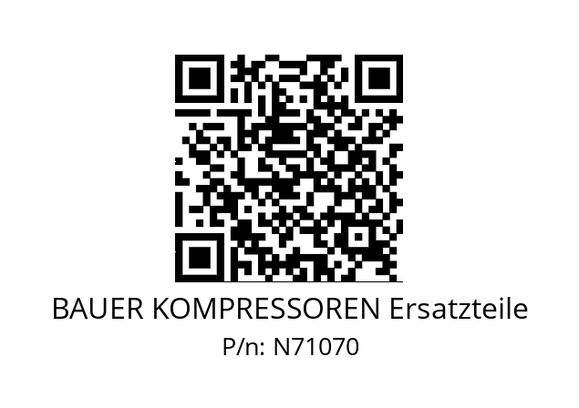   BAUER KOMPRESSOREN Ersatzteile N71070