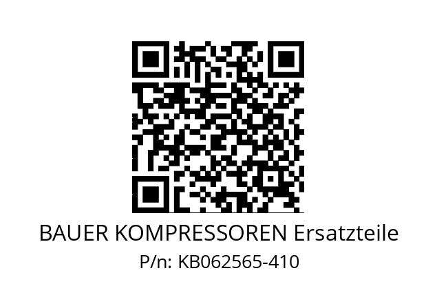   BAUER KOMPRESSOREN Ersatzteile KB062565-410