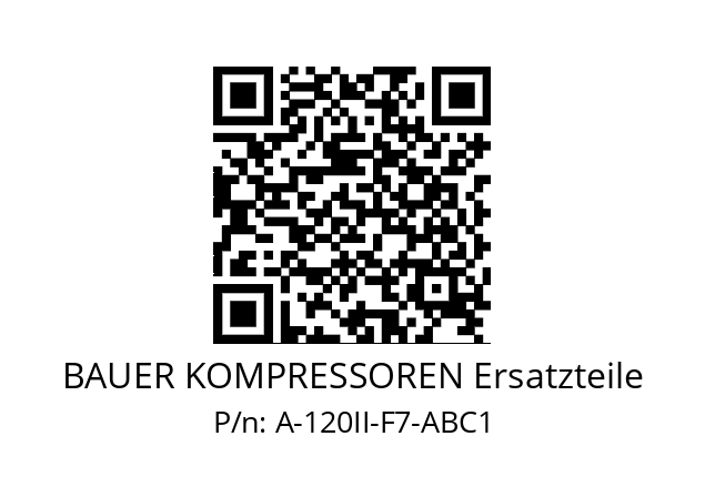   BAUER KOMPRESSOREN Ersatzteile A-120II-F7-ABC1