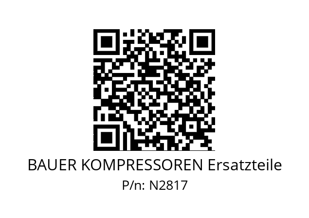   BAUER KOMPRESSOREN Ersatzteile N2817