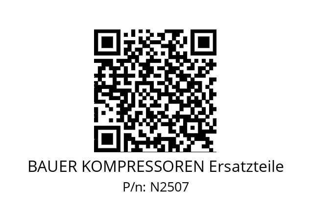   BAUER KOMPRESSOREN Ersatzteile N2507