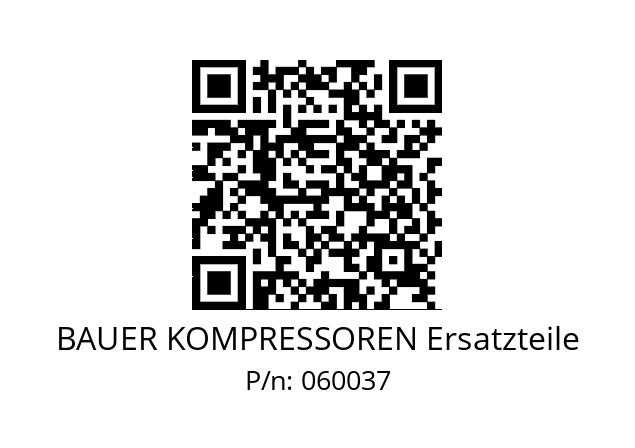   BAUER KOMPRESSOREN Ersatzteile 060037