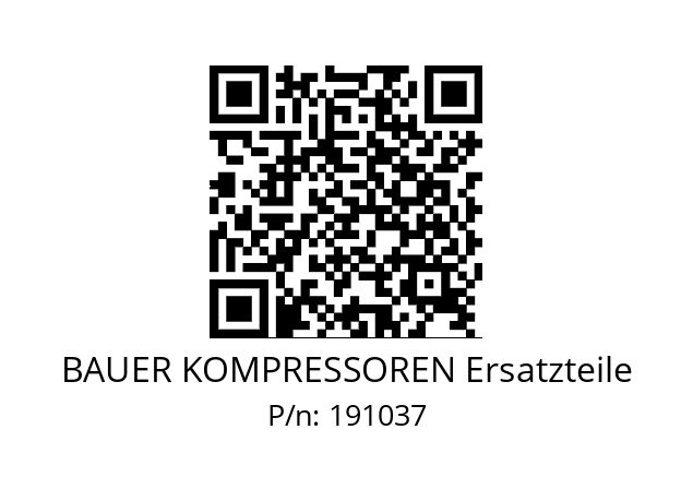   BAUER KOMPRESSOREN Ersatzteile 191037