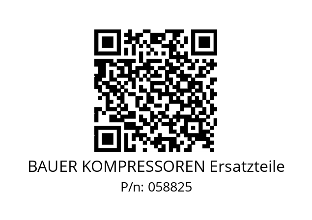   BAUER KOMPRESSOREN Ersatzteile 058825