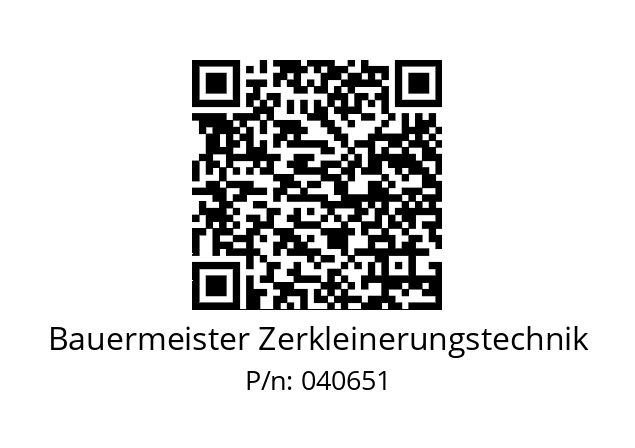   Bauermeister Zerkleinerungstechnik 040651