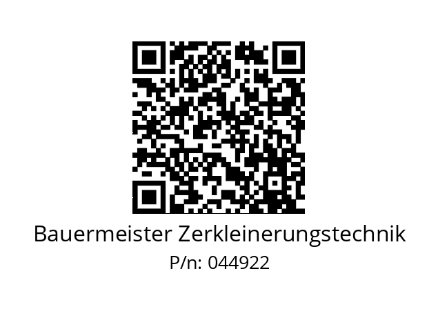   Bauermeister Zerkleinerungstechnik 044922