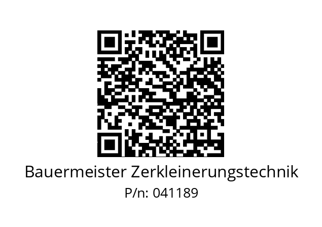   Bauermeister Zerkleinerungstechnik 041189