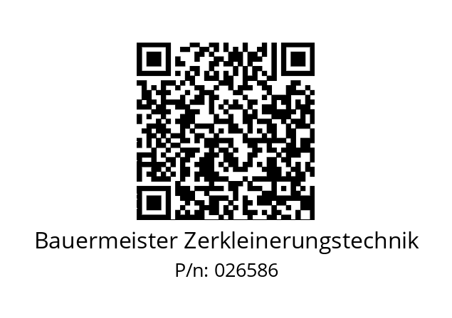   Bauermeister Zerkleinerungstechnik 026586