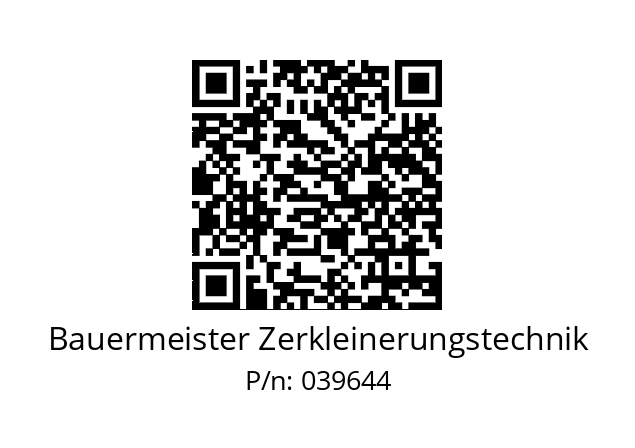   Bauermeister Zerkleinerungstechnik 039644