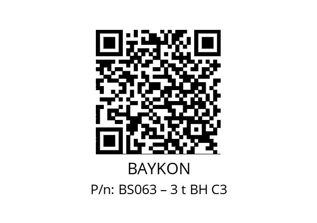   BAYKON BS063 – 3 t BH C3