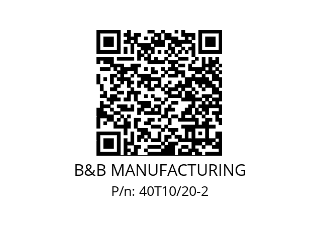  MR521033896 B&B MANUFACTURING 40T10/20-2