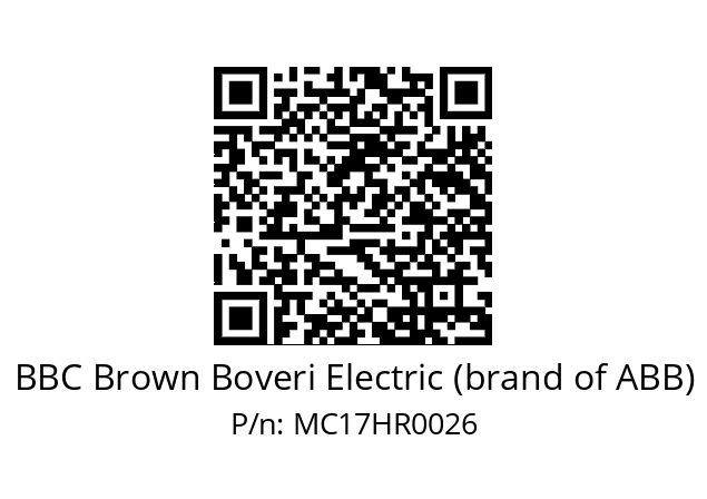   BBC Brown Boveri Electric (brand of ABB) MC17HR0026