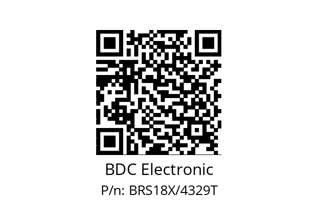   BDC Electronic BRS18X/4329T