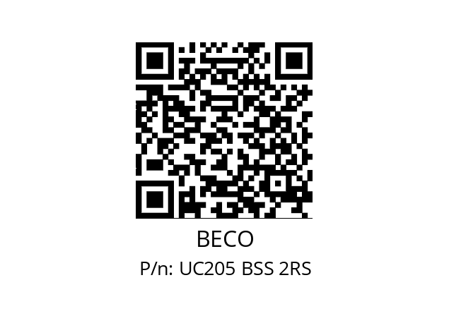   BECO UC205 BSS 2RS