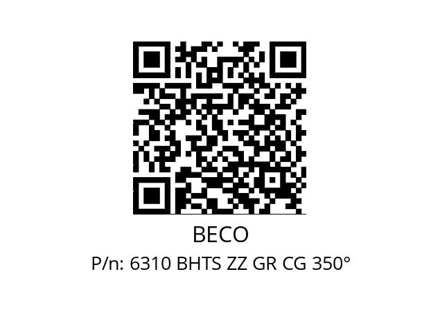   BECO 6310 BHTS ZZ GR CG 350°