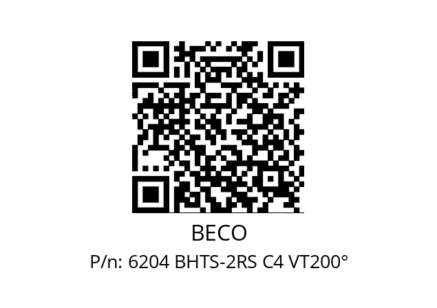   BECO 6204 BHTS-2RS C4 VT200°