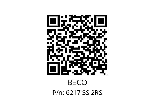   BECO 6217 SS 2RS