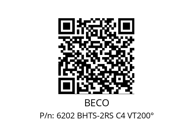   BECO 6202 BHTS-2RS C4 VT200°