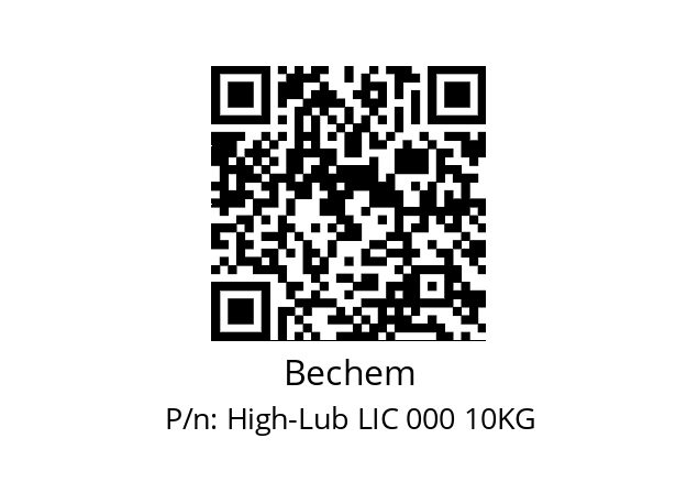   Bechem High-Lub LIC 000 10KG