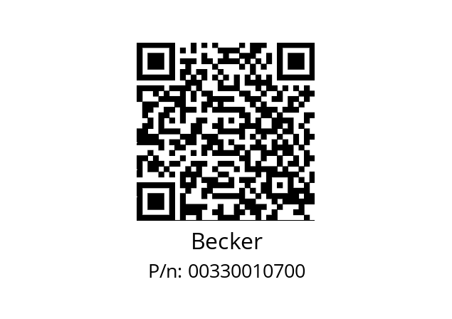   Becker 00330010700