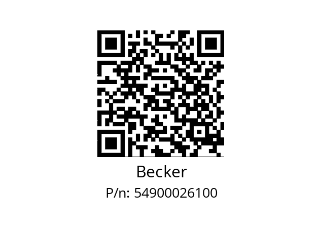   Becker 54900026100