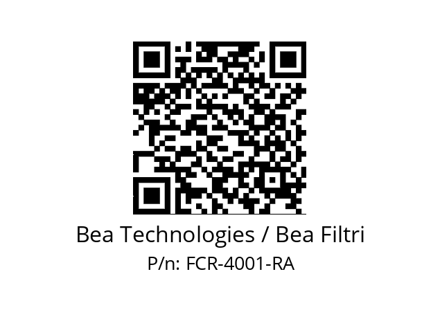   Bea Technologies / Bea Filtri FCR-4001-RA