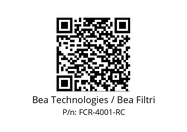   Bea Technologies / Bea Filtri FCR-4001-RC