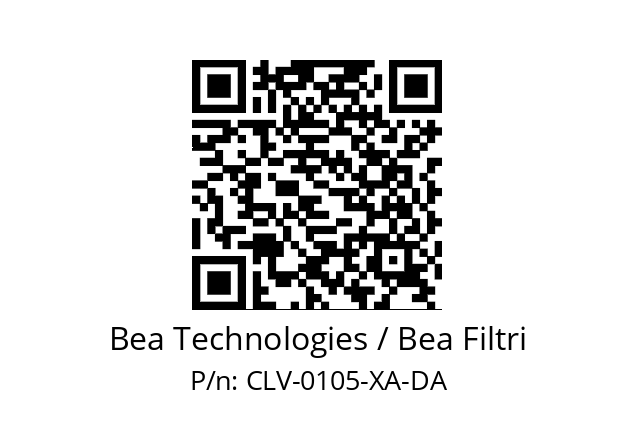   Bea Technologies / Bea Filtri CLV-0105-XA-DA