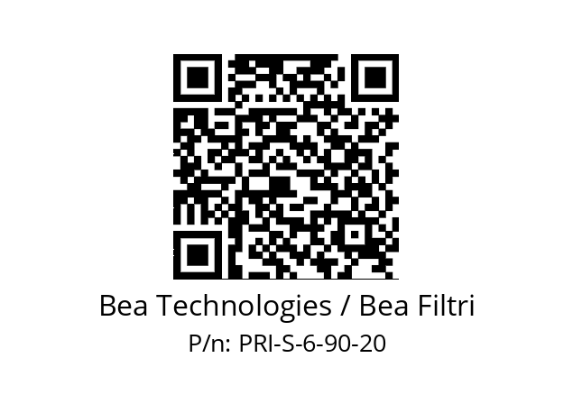  F501 Bea Technologies / Bea Filtri PRI-S-6-90-20