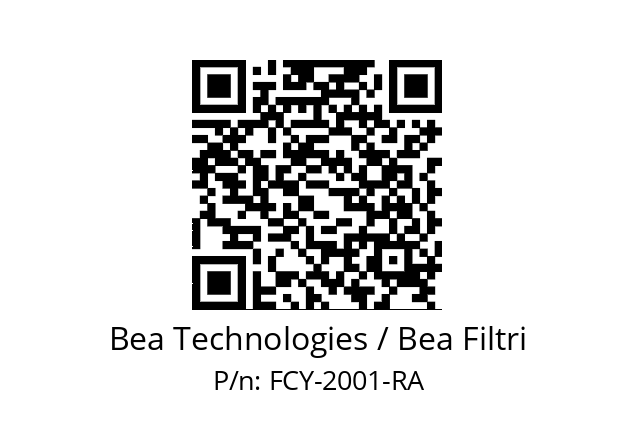   Bea Technologies / Bea Filtri FCY-2001-RA