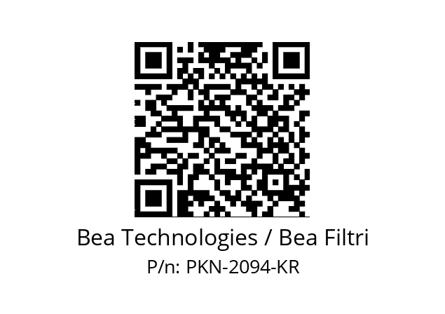   Bea Technologies / Bea Filtri PKN-2094-KR