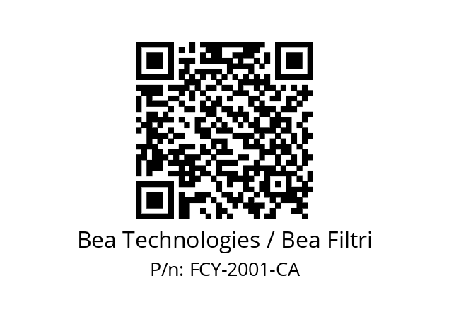   Bea Technologies / Bea Filtri FCY-2001-CA