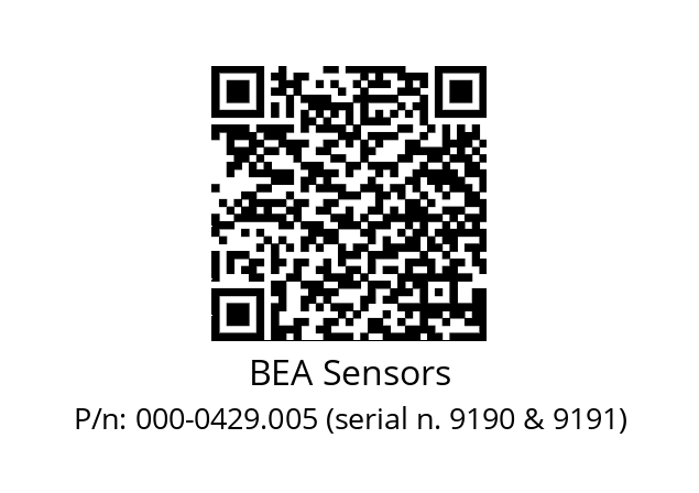   BEA Sensors 000-0429.005 (serial n. 9190 & 9191)