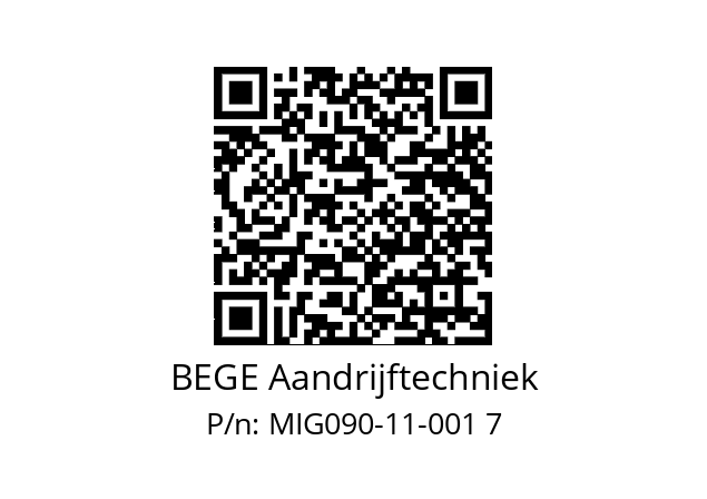   BEGE Aandrijftechniek MIG090-11-001 7