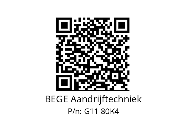   BEGE Aandrijftechniek G11-80K4