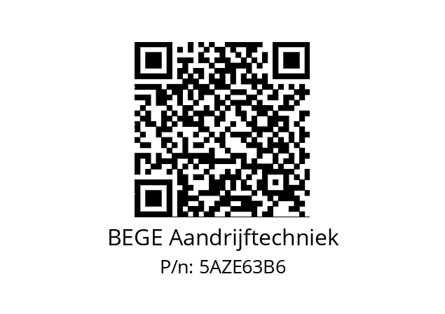   BEGE Aandrijftechniek 5AZE63B6