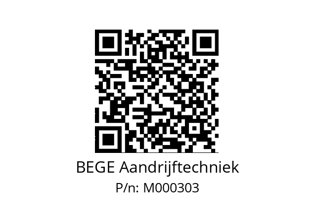   BEGE Aandrijftechniek M000303