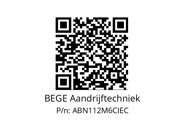   BEGE Aandrijftechniek ABN112M6CIEC