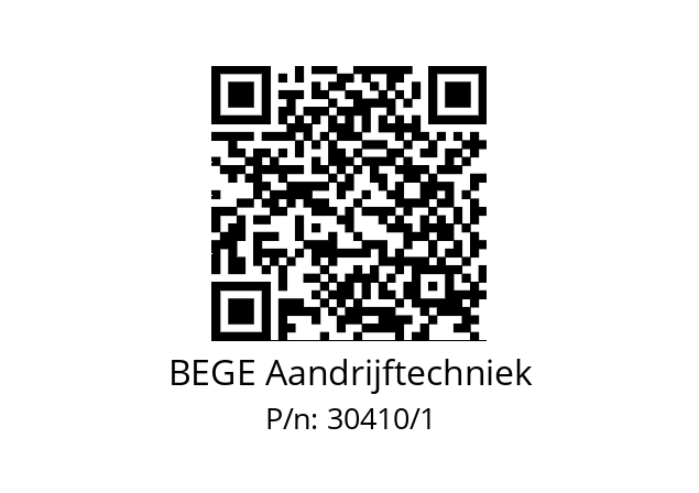   BEGE Aandrijftechniek 30410/1