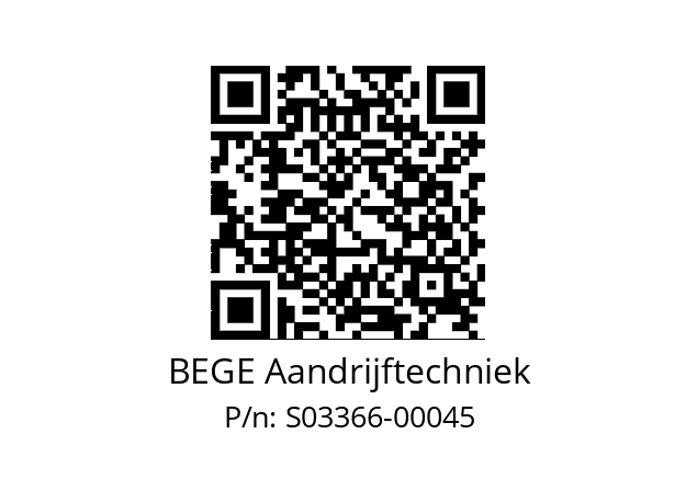   BEGE Aandrijftechniek S03366-00045